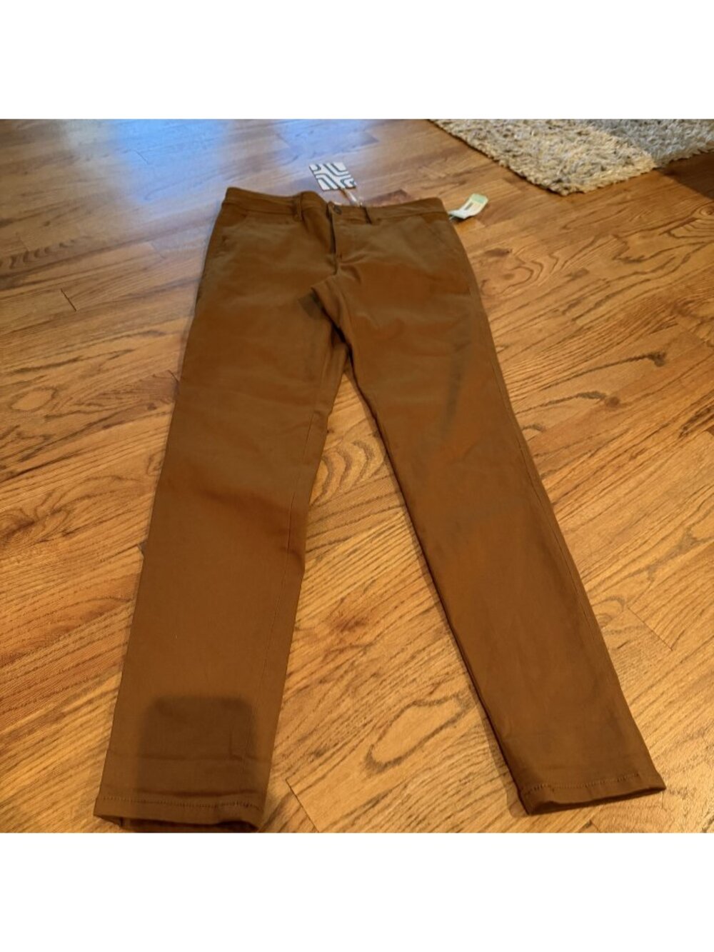 MARKET & SPRUCE WOMENS SIZE 4 MUSTARD SKINNY BROWN PANTS NEW